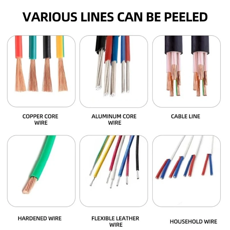 1-70mm² Wire Stripping Machine Waste Copper Cable Peeler Automatic 6 Hole Stripper Machines