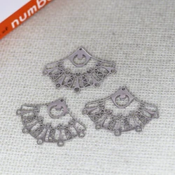 3pcs/Lot Stainless Steel Fan Shaped Geometric Accessories DIY Jewelry Making For Bracelets Earring Necklaces For Party Gift