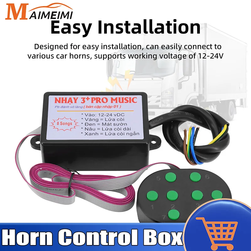 Automotive Horn Controller Multifunctional Electric Horns Speaker Sound Control Unit For 12V-24V Various Boat Car Motorcycle