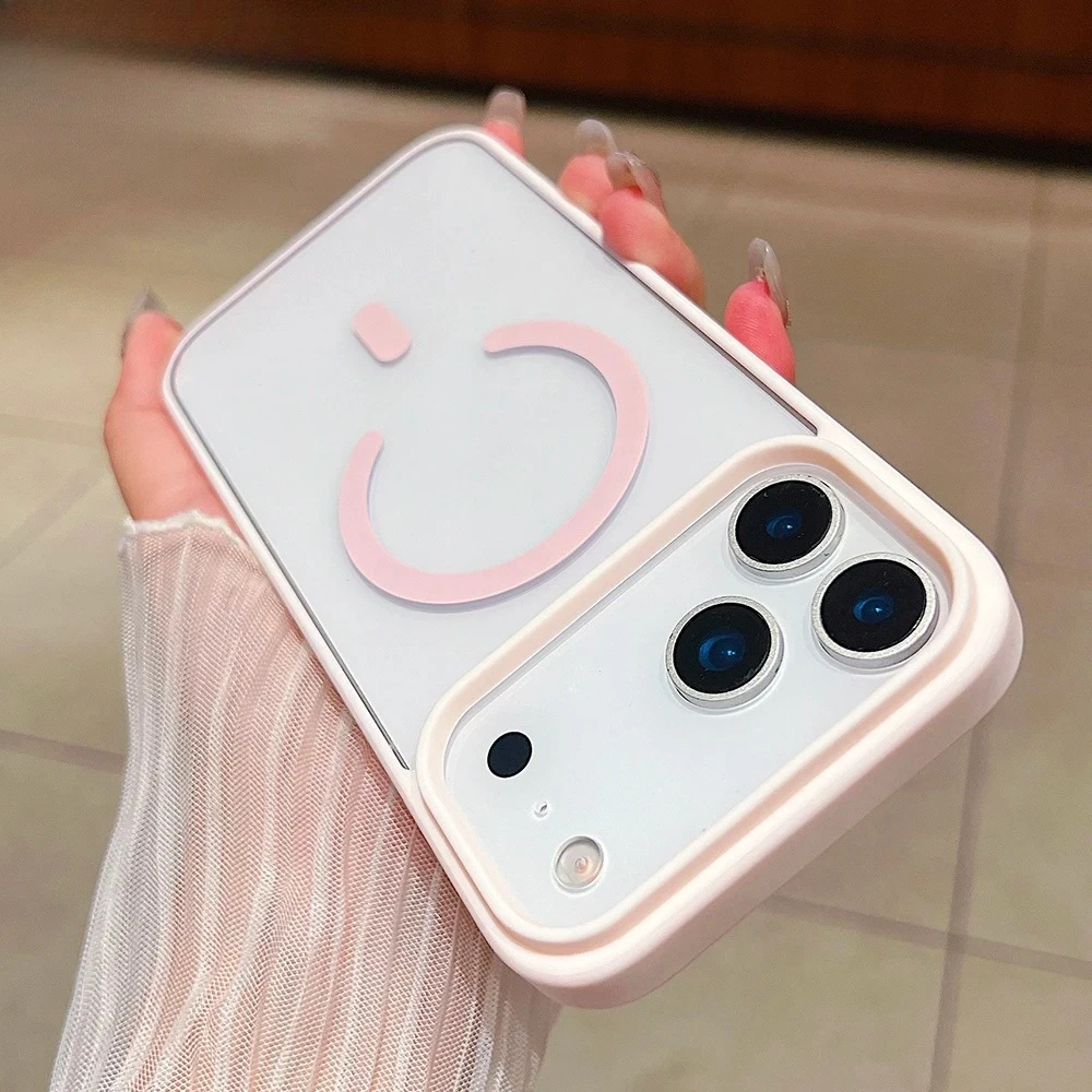 حافظة فاخرة من السيليكون الهجين بلون الحلوى غير اللامع لهاتف آيفون 17 برو ماكس غطاء خلفي صلب شفاف مغناطيسي Magsafe Shell 17Pro