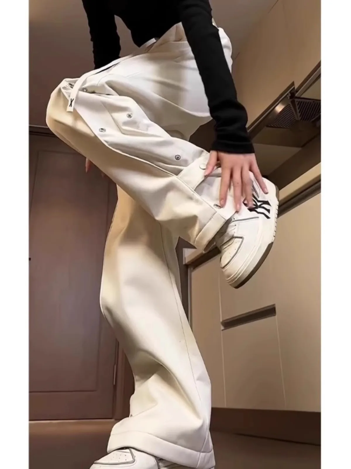 

Легкие водонепроницаемые мужские брюки-карго, бежевые летние повседневные модные уличные брюки, дышащая функциональная одежда Sle Bullworld