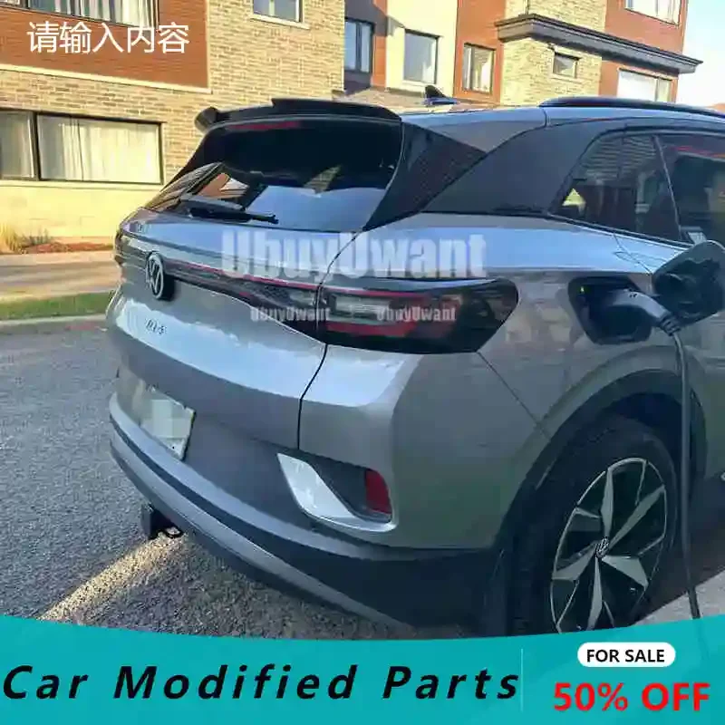 Für Volkswagen VW Volkswagen ID.4 2020 2021 2022 2023 Hinten Stamm Deckel Dach Spoiler Flügel Carbon Look/Glanz schwarz