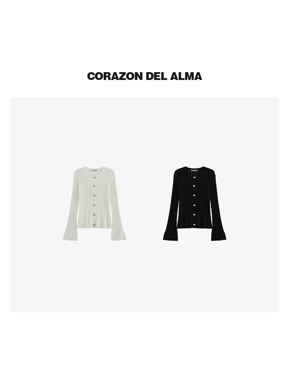 

High-End Handrolled Cool Heaven Silk 85pcs Matte Hollow Stripe Micro Flared Sleeve Knitted Open Cardigan AW05 Women's Fashion