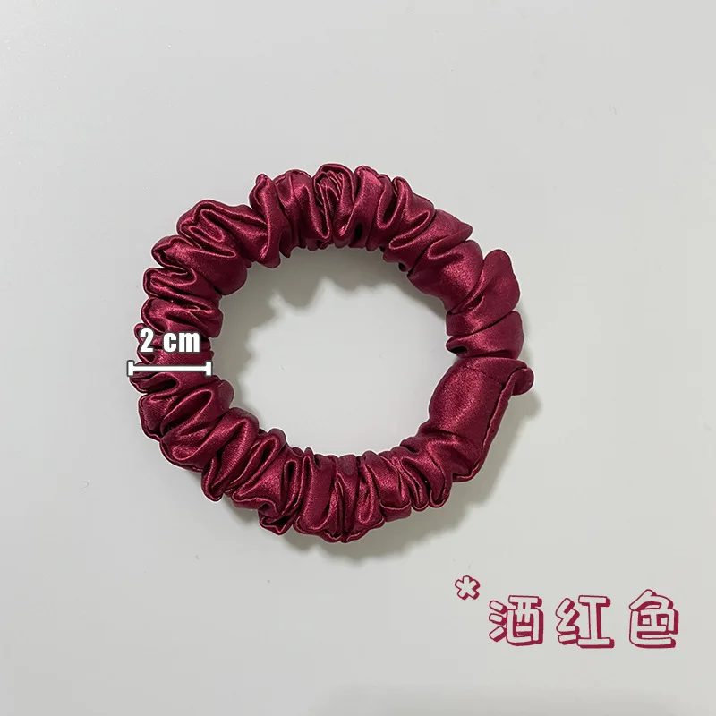 Birdtree 22Mm 100% Mulberry Silk Woman Elastic Hair Loops Large 2CM Width Silky Hairbands Healthy Smoother Hair Tie A34436M