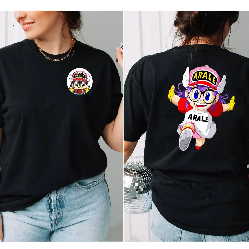 Arale Kostüm-Shirts für Männer und Frauen, ästhetische Oberteile, Kawaii-Kleidung, Y2k-Top, grafische T-Shirts, Akira-Baumwoll-T-Shirts, Arale Dr. Slump