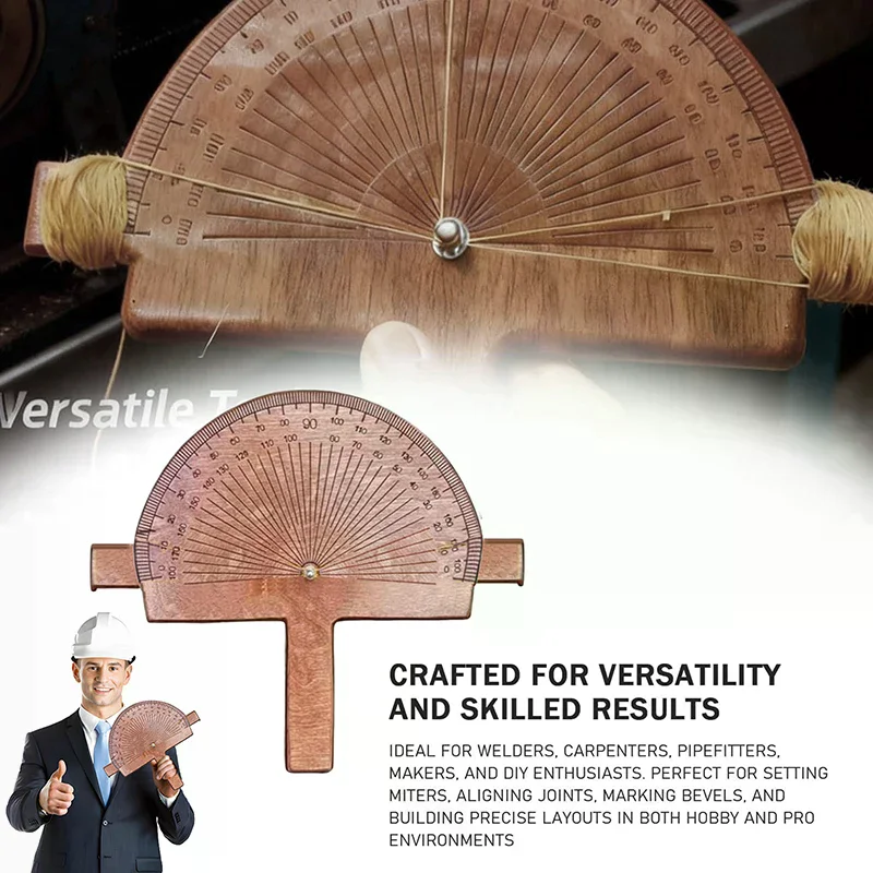

Precision Angle Finder – Handcrafted Birch Wood Degree Tool, Custom Angle Finder Tool, Personalized Engraved Birch Protractor
