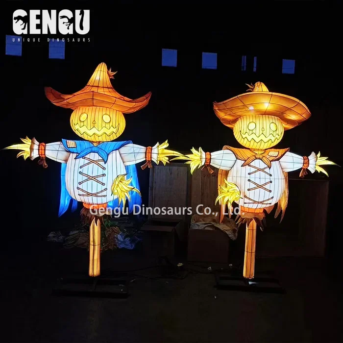 Modelo de espantapájaros animado de Linterna china de alta calidad para Halloween y otras decoraciones de juguetes al aire libre