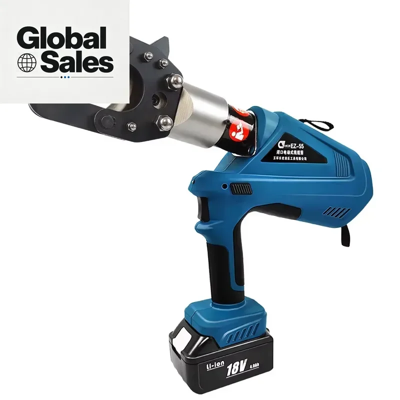 Hot Sale 18V 4.0Ah 60KN EZ-55 Industrial Cordless Battery Powered Hydraulic Cable Cutter Customizable Hand Tools Cable