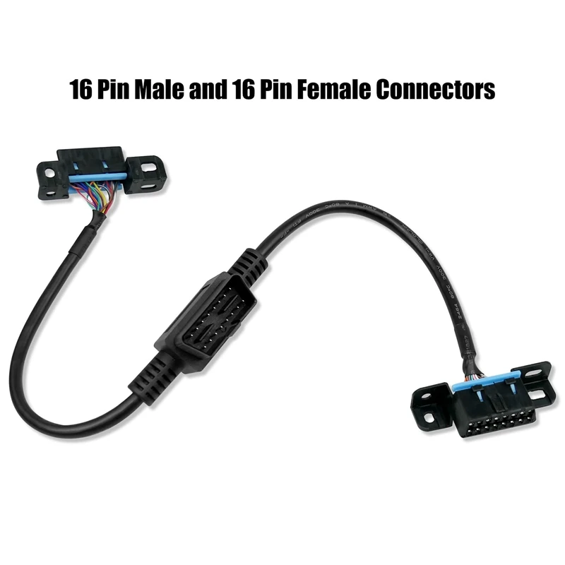 60Cm 16 Pin Right Angle Universal OBD2 Splitter Y Open Cable For GPS Tracker Device Car OBD Interface Conversion Cable