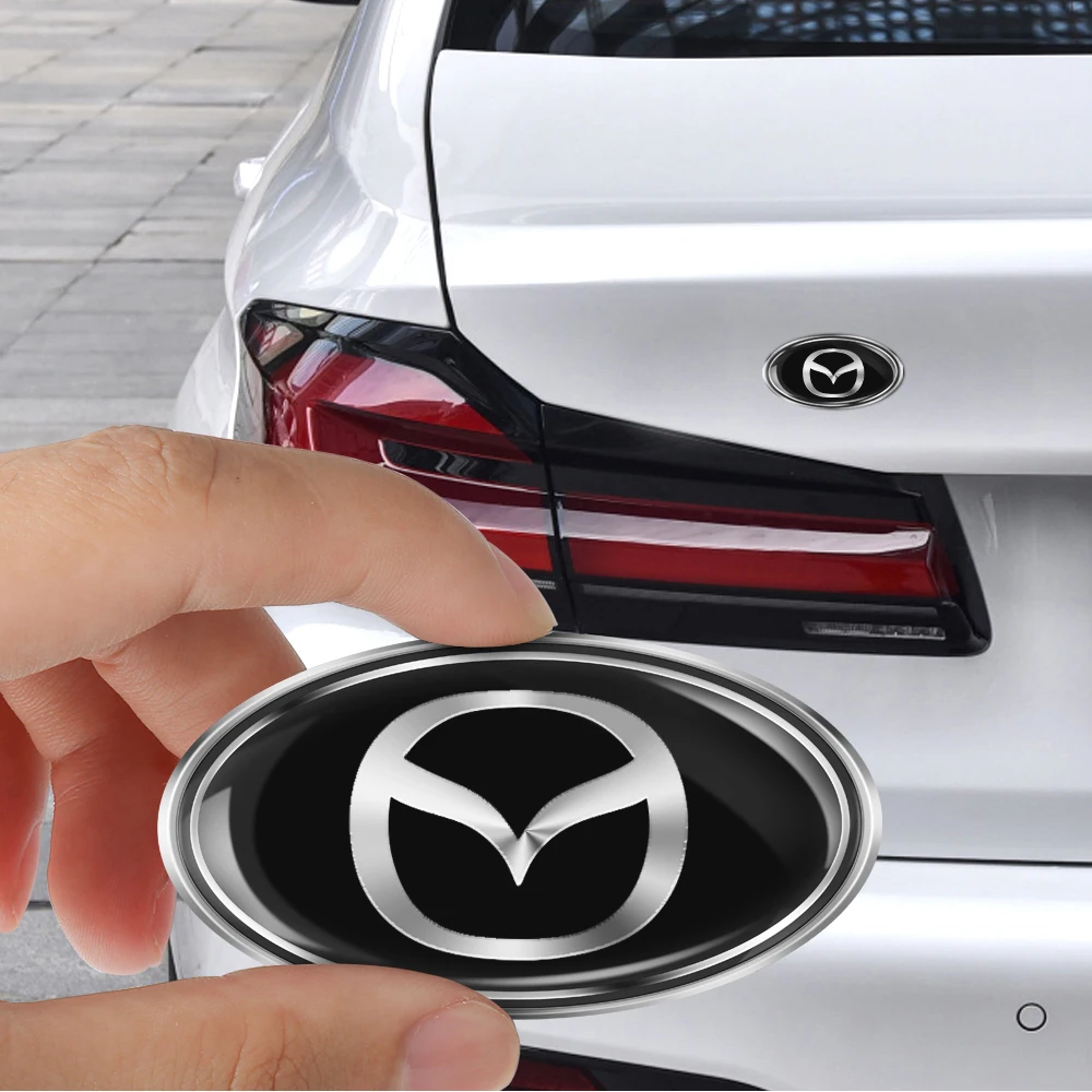 3D ABS Aluminum Car Sticker Body Trunk Decoration Sticker Accessories For Mazda 2 3 7 Axela CX-5 CX-3 CX-7 MPS MS Atenza Demio