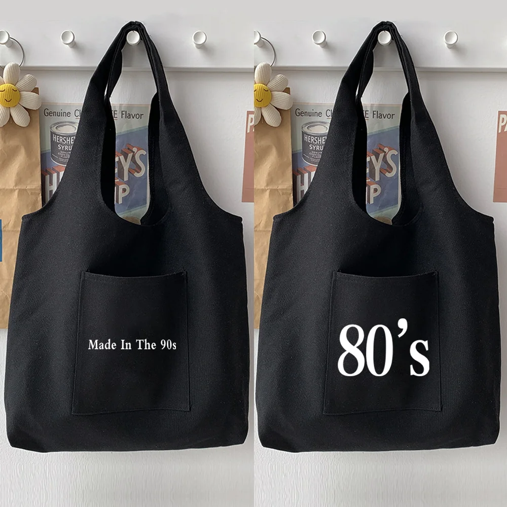 

Shopping Bags Fashion tote bags 60-90's series Portable shoulder bag Large Capacity Convenient Fold Package Travel Essential