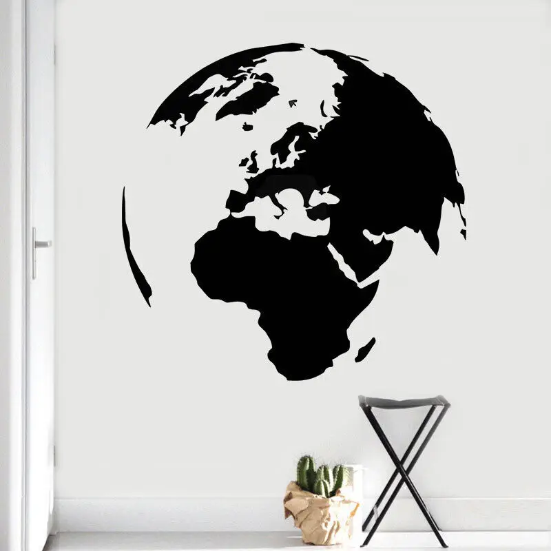 World Map Wall Stickers Round Map Decals Office Space Indoor and Outdoor Perfect Wall Art Stickers Home Fashion Decoration Dt04