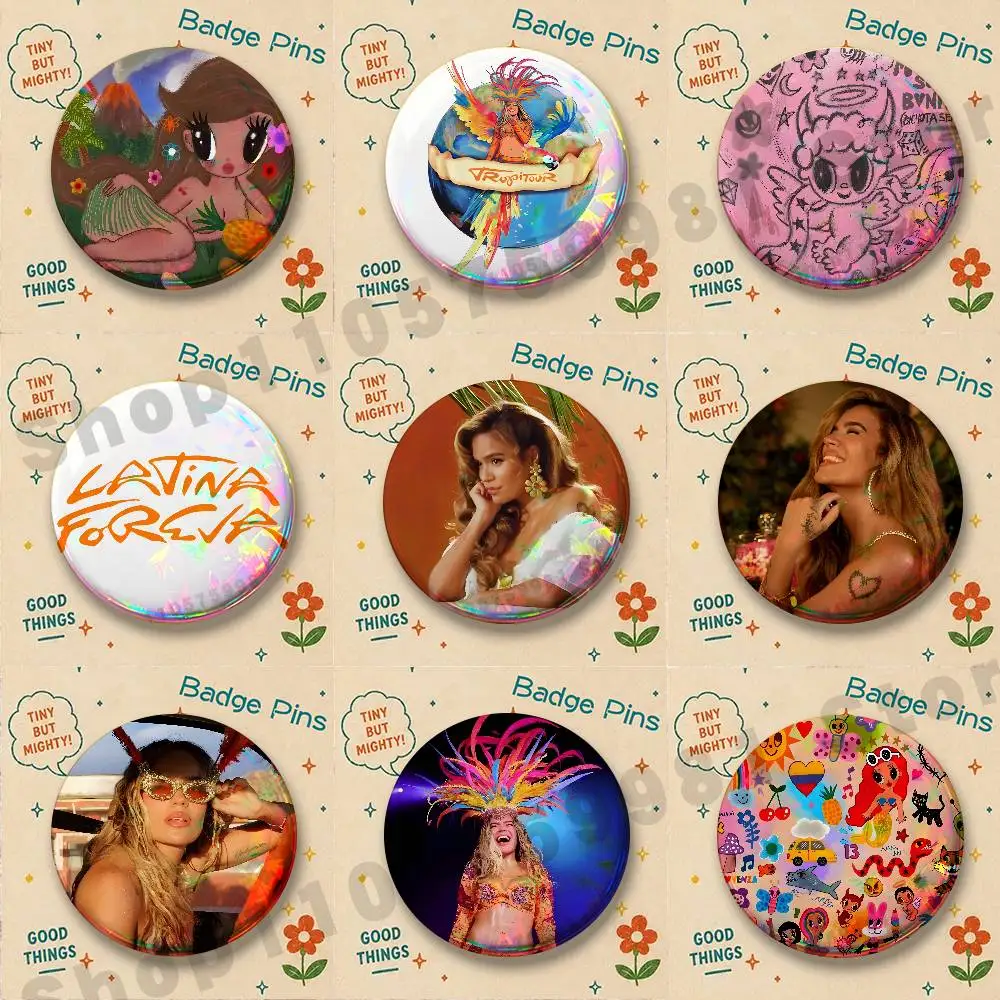 K-Karol G Badges Pins Button Custom Anime Role Old-school Brooches Cartoon Collar Gifts
