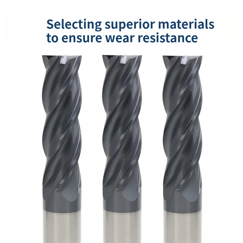 Carbide Inch Milling Cutter 1/8 3/16 1/4 5/16 3/8 1/2" CNC End Mill 4 Flute Professional HRC55 3.175 6.35 12.7MM