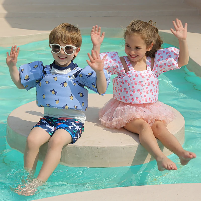 Chaleco de Natación para Niños Pequeños de 24-66 lbs, Chaleco Flotador para Piscina, Flotadores de Brazo para Niños Pequeños, Chaqueta de Natación, Alas de Agua para Playa y Charco de Agua