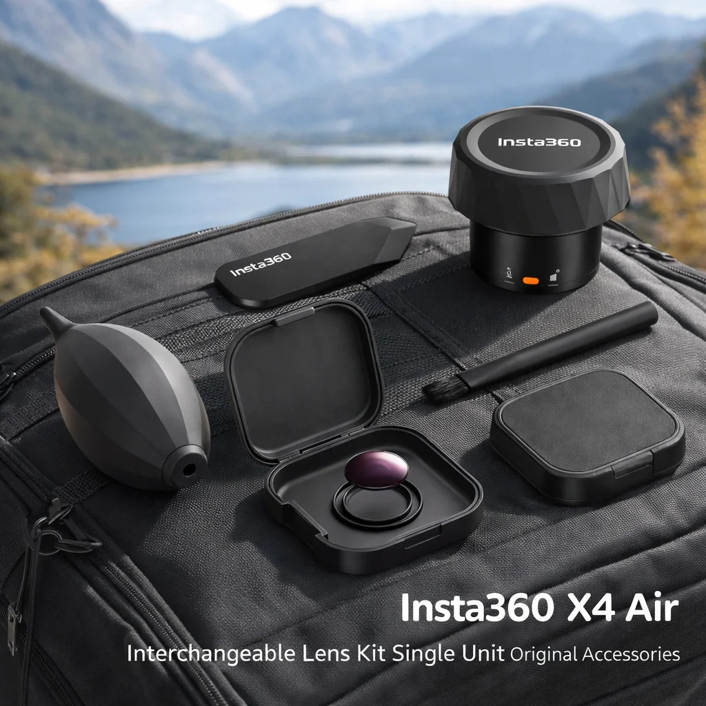 

Комплект сменных линз Insta360 X4 Air, оригинальное оптическое стекло, простая замена своими руками, без простоя на ремонте, одна линза