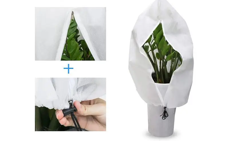 Frost Covers for Outdoor Plants Protective Frost Cover with Drawstring Reusable Thickened Plant Freeze Protection Cover