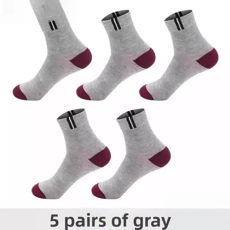 10 Pairs Unisex Mid-Calf Sports Socks Breathable Absorbent Cotton  Color Anti-Odor Spring Summer Cotton Blend Socks
