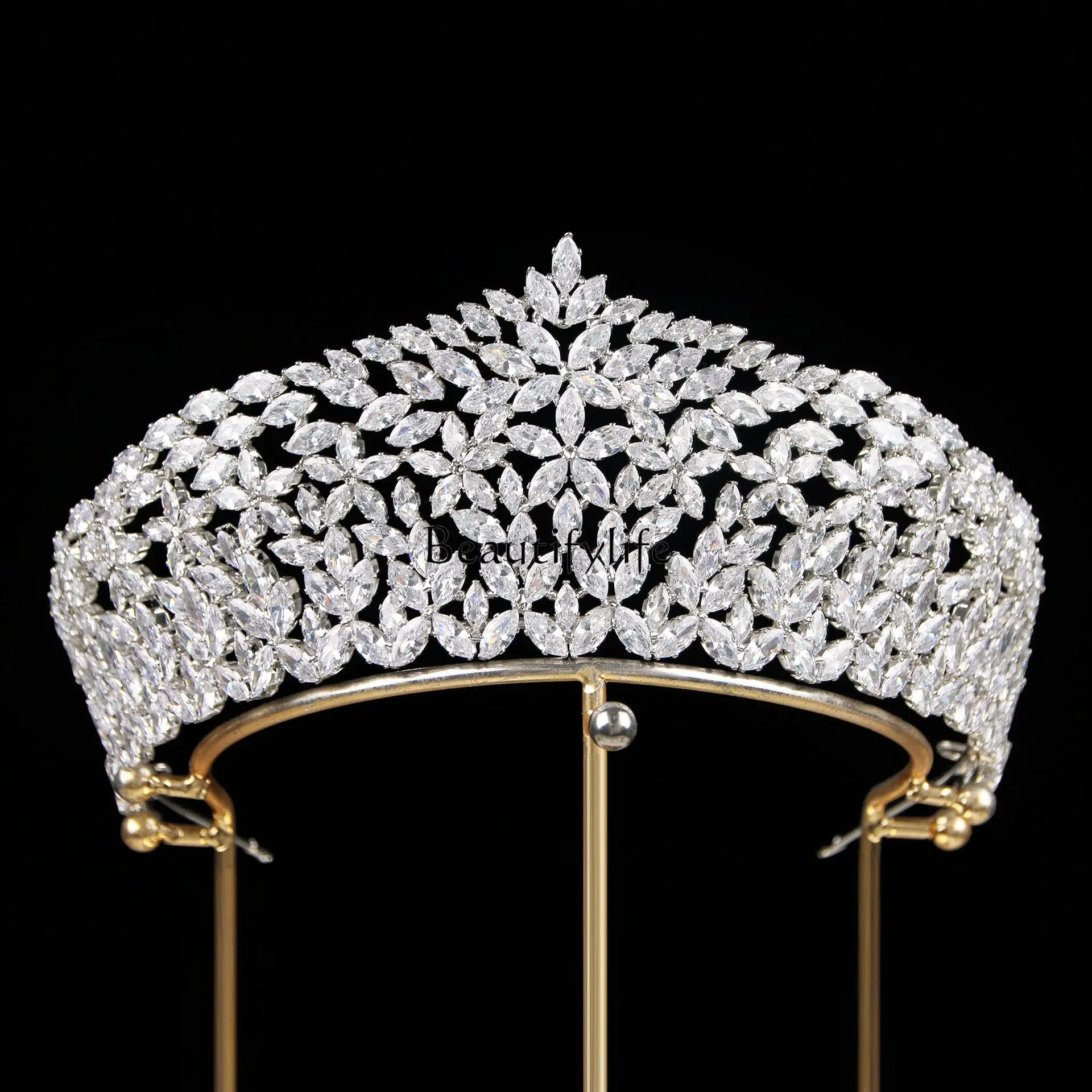 

Europe, America and South Korea Bridal Hair Accessories Princess Crown Wedding Headgear Zircon Crown