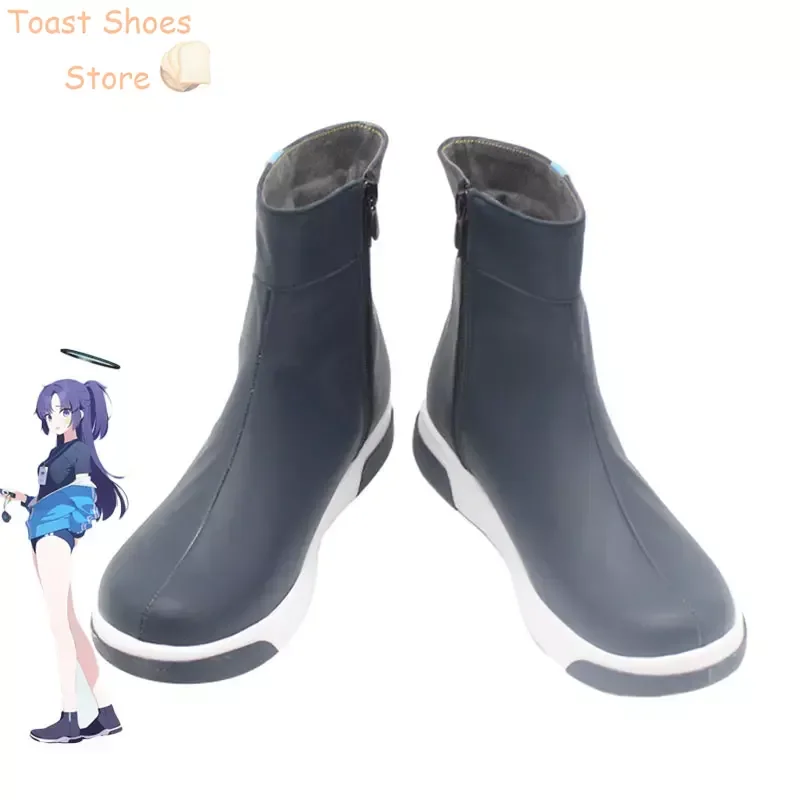 Hayase yuuka cosplay kostüm spiel blau archiv cosplay requisiten halloween karnevals stiefel pu schuhe kostüm prop