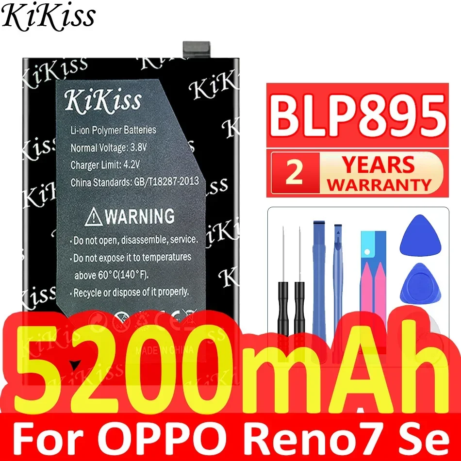 

For OPPO Reno7 Se RENO 7SE PFCM00, BLP895 5200mAh Mobile Phone Battery