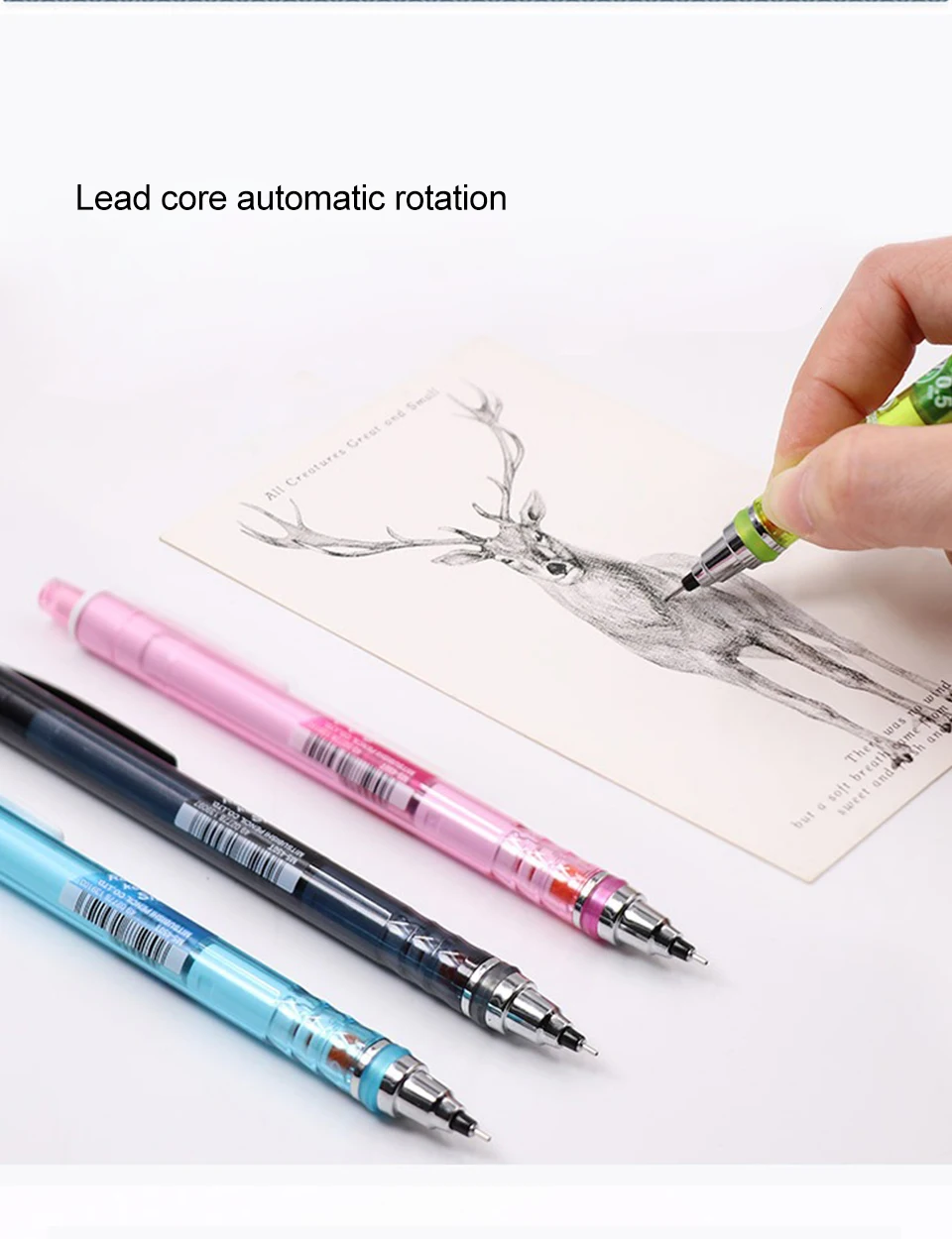 1 stücke Japan UNI Mechanische Bleistift Kuru Toga Automatische Rotation M5-450T Zeichnung 0,5mm Original HB/2B Kawaii Schule schreibwaren – Detail 5