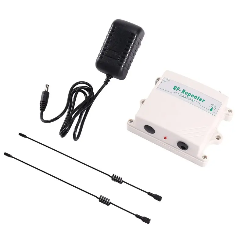 【CYBER MONDAY】Wireless 433Mhz 12V DC Repeater,Dual Antennas, Stable Signal Support For Alarm Sensor Systems EU/US Plug Compatibl