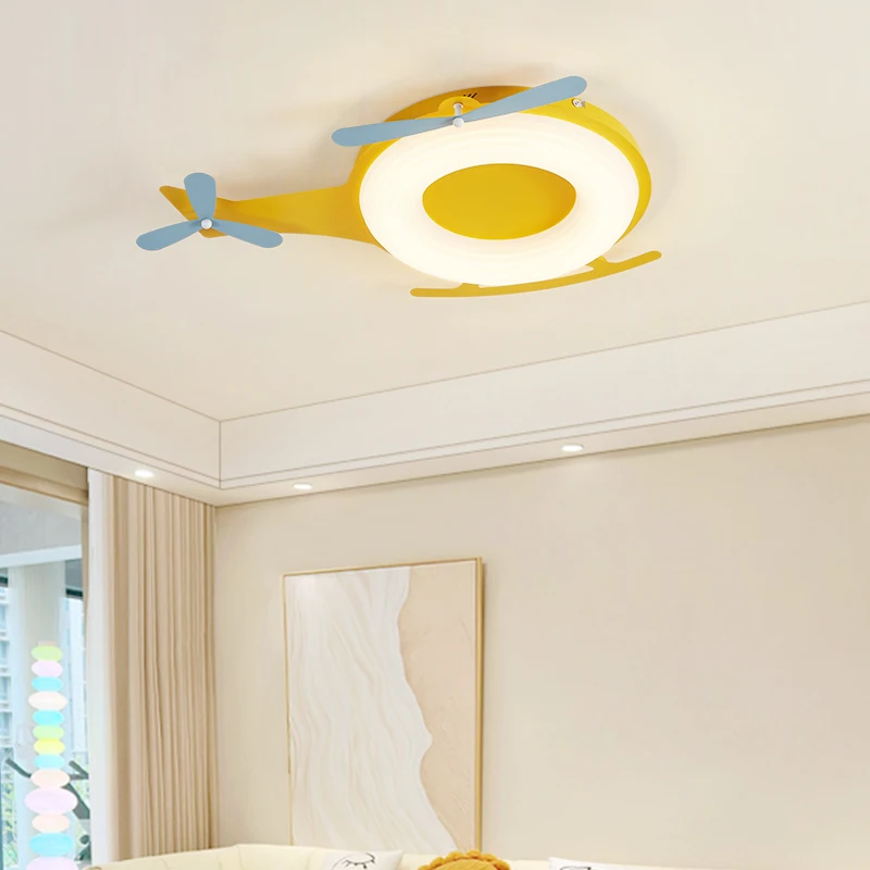 LED Airplane Children's Room Chandeliers Creative Baby Room Nursery Little Boy Girl Bedroom Decor Modern Ceiling Chandelier