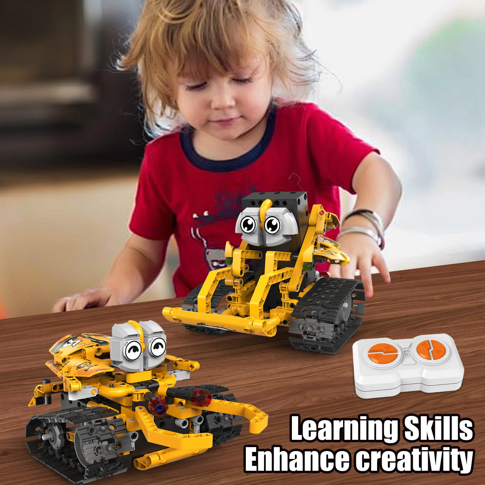 5-in-1 programmierbare ferngesteuerte elektrische Urban Engineering Vehicle Transformable Robot Building Blocks Weihnachtsgeschenk