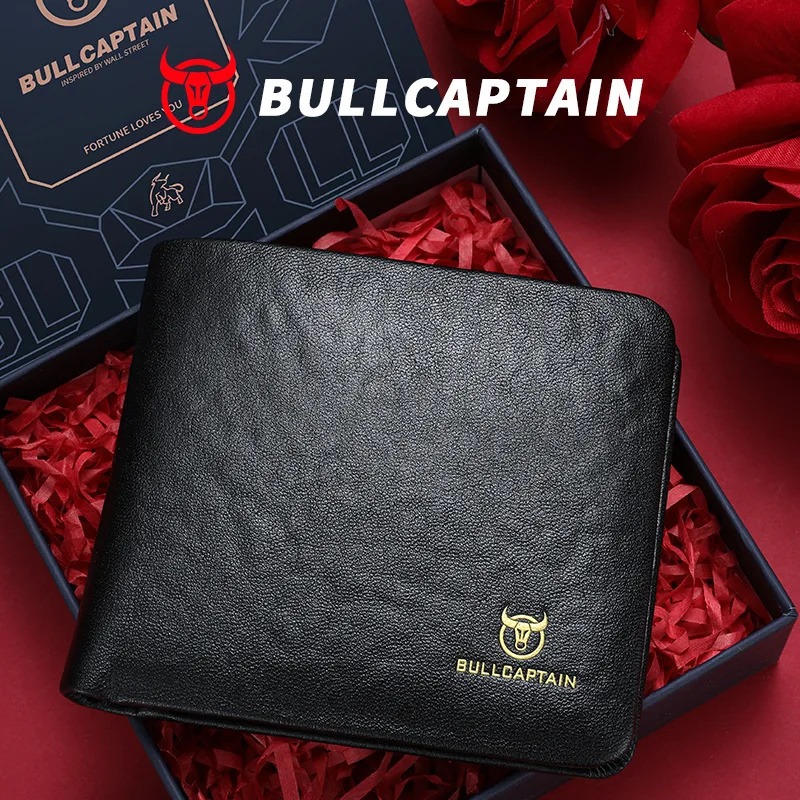 

Мужской кошелек BULLCAPTAIN из натуральной кожи, большой вместимости, многофункциональный, с множеством отделений для кредитных карт, мужской кошелек-портмоне