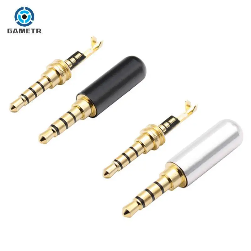 Nuovo connettore Audio da 3.5mm 4 poli Jack per cuffie spina maschio cavo di riparazione per auricolari cavo a saldare adattatore Jack AUX 3.5 fai da te