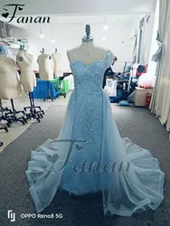 Customized Yipeisha Simple high quality Sweet Heart Evening Dresses A-line Sweep Train Sequined One-Shoulder sleeveless Formal G