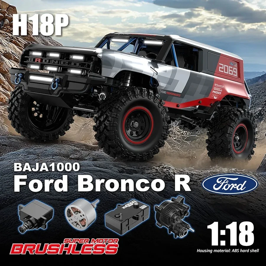 MJX HYPER H18P 1/18 RTR RC Cars Brushless Motor 4WD Drive All-Terrain Off-Road Climbing Car High Speed Vehicle Customized Car