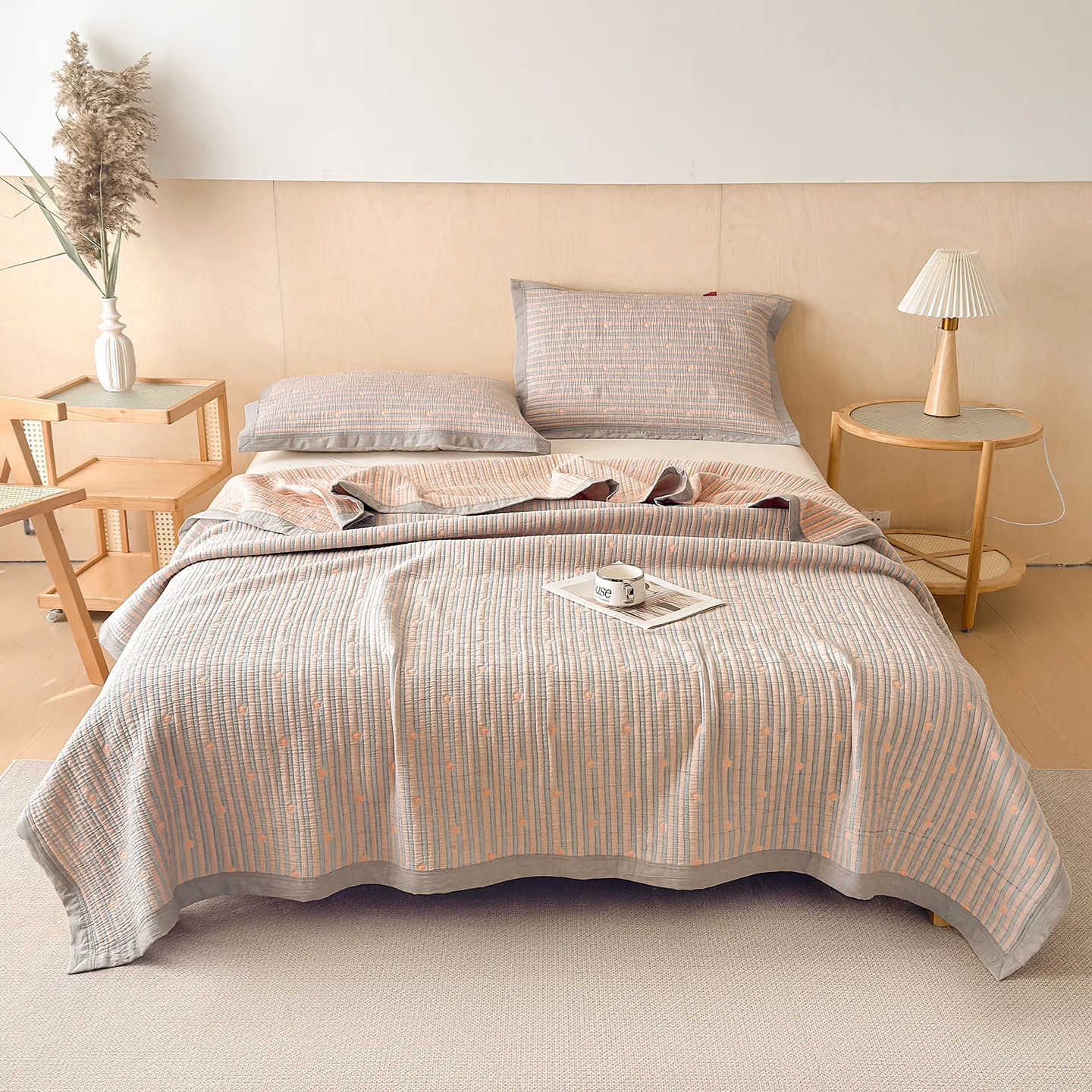 A-Class 100% Cotton Triple Layer Gauze Blanket Soft Summer Towel Quilt Bed Cover Sofa Throw Leisure Blanket