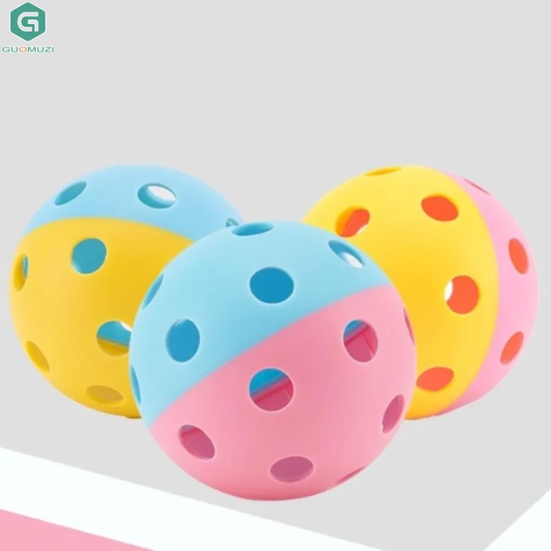 Indoor Pickleball Balls Paddle Ball 72mm Pickleball Sport Training Practice Plastic Pickleball Hollow Balls