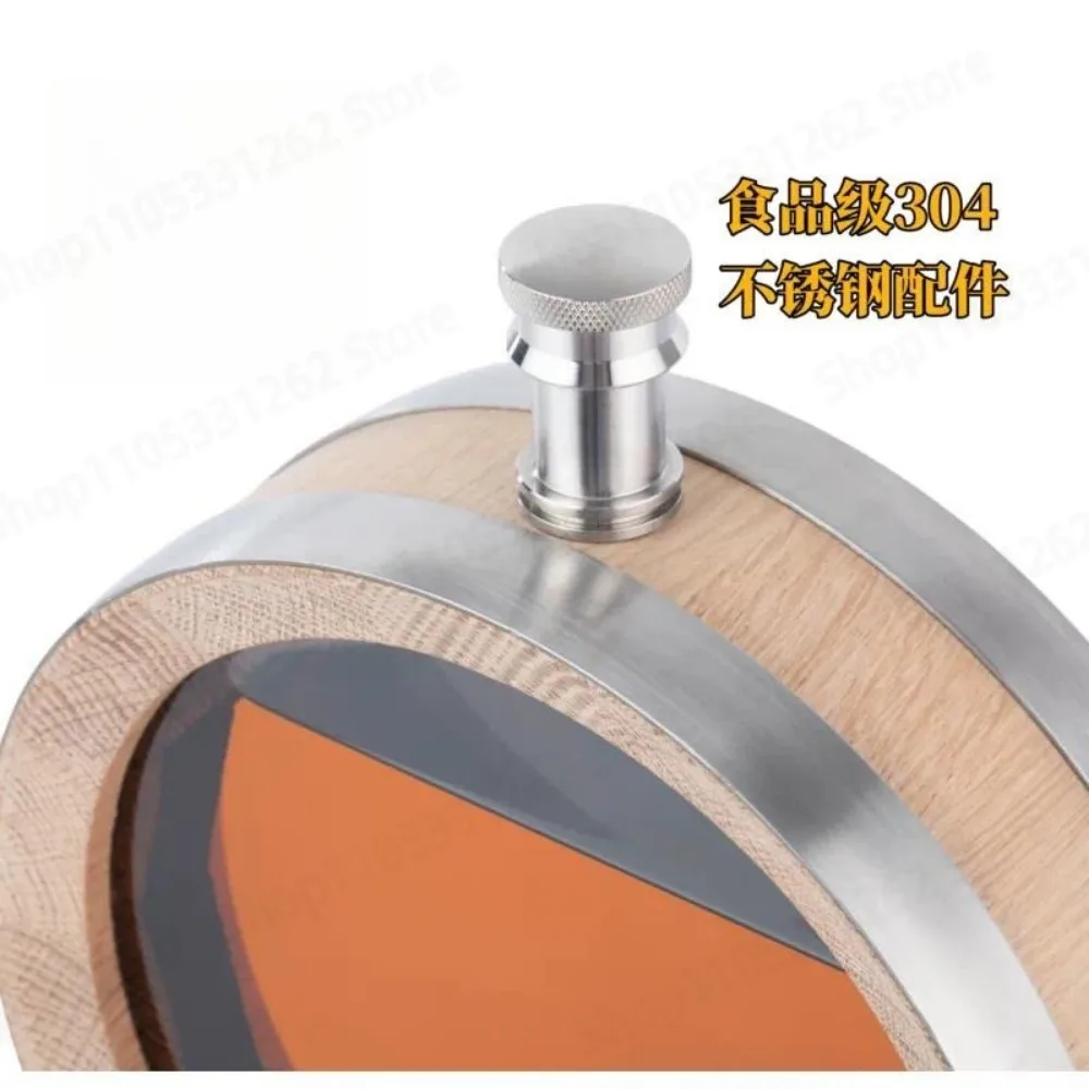 800ML whiskey brandy oak barrel visible glass cocktail sherry barrel kit set tool pack