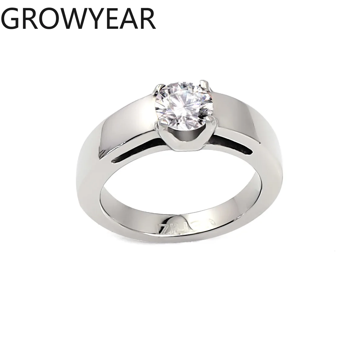 New Arrival Ring with Zircon Silver Crystal Ring Engagement Wedding Gift for Lovers Couple Matching Stacking Rings