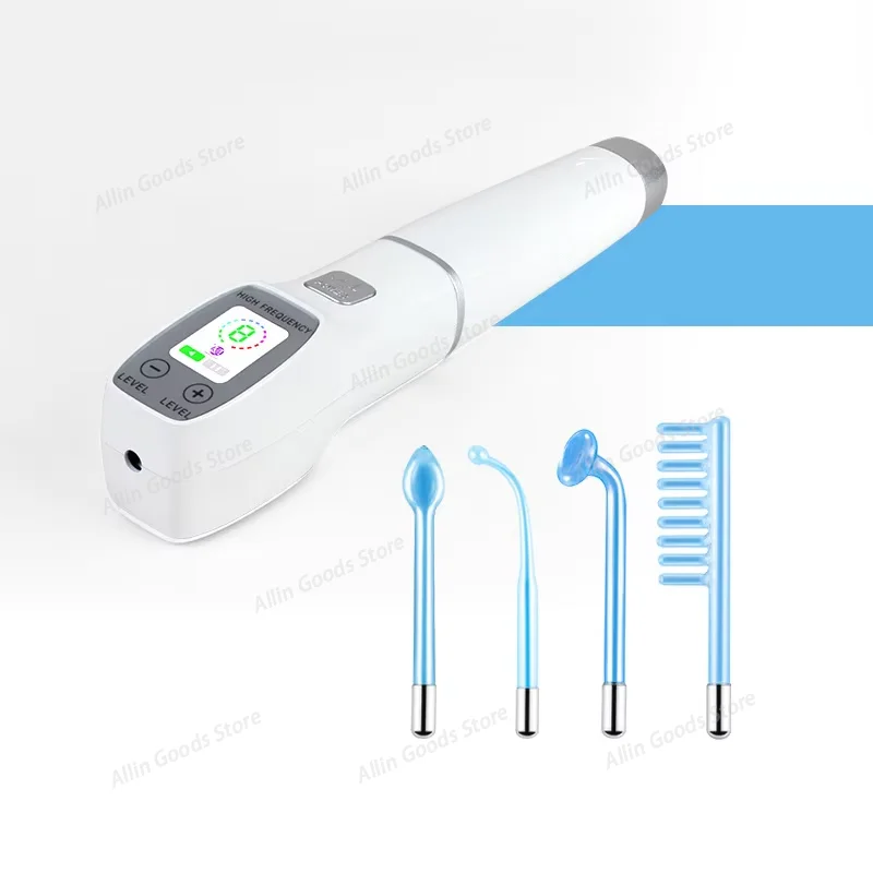 4 In 1 Upgraded High Frequency Facial Beauty Machine, Portable Multifunctional Skin and Scalp Care Instrument with 4  Electrodes