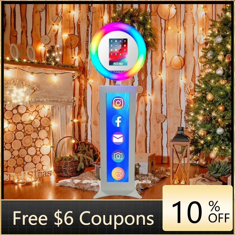

DZ WJW CJM Advanced products Party Supplies ipad Photo Booth Mirror Roamer Portable Ring Light ipad Booth With Came