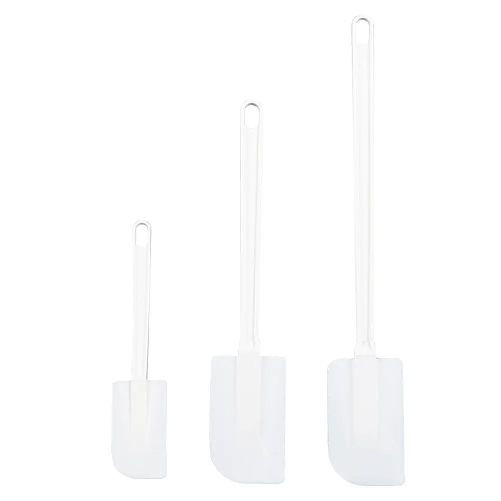 3Pcs Eco-Friendly Silicone Baking Scrapers Set Comfort Grip Polished Surface Baking Tools for Cake Decorating Pastry Spatulas