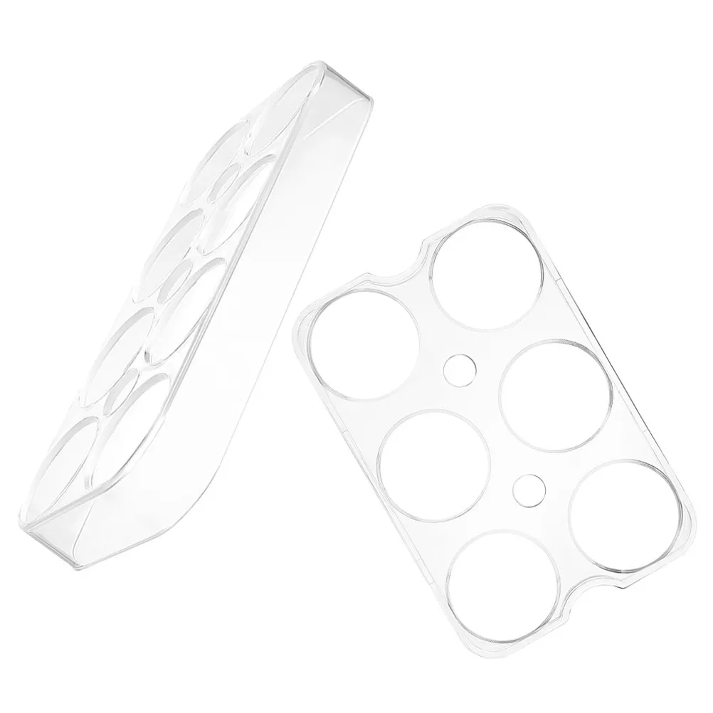 2Pcs Plastic Egg Rack Tray for Refrigerator Side Door Egg Organizer Holder Storage Container Freezer Baskets for Chest Freezers