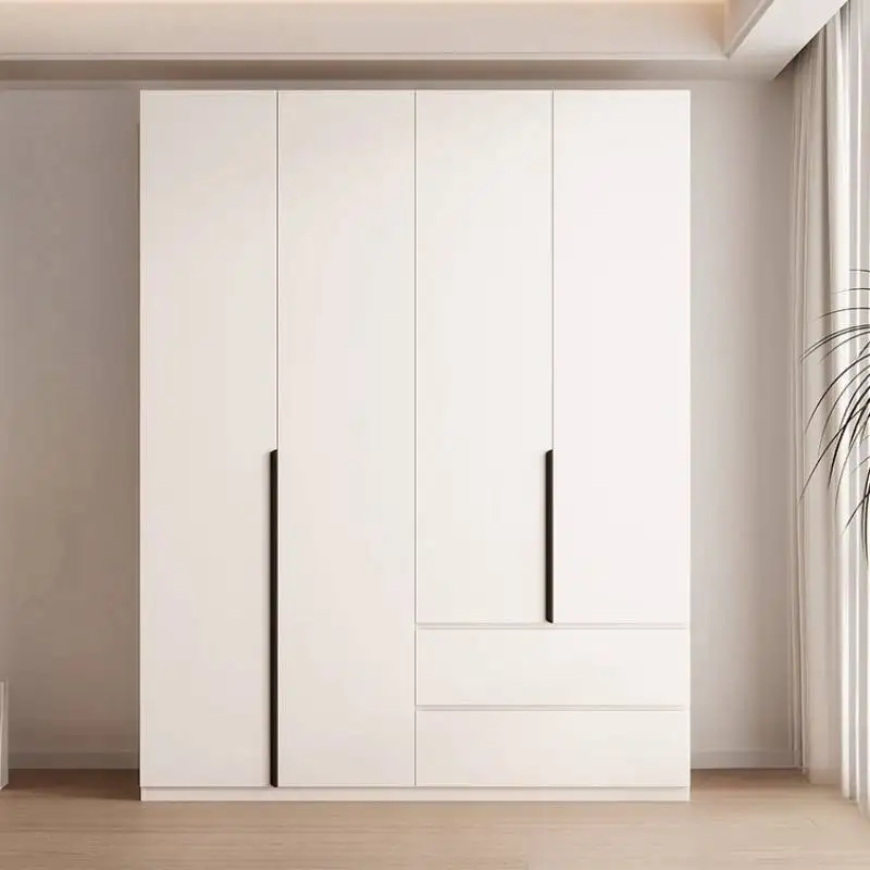 White Customized Wardrobes Japanese Style Cheap Wooden Bedroom Wardrobes Space Saving Drawers Guarda Roupa Casal Furniture Home