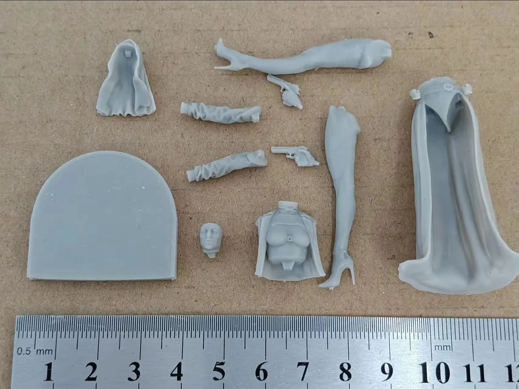 Figura de resina a escala 1/24, Kit de modelo DIY de monja guerrera, escultura sin pintar, juguetes