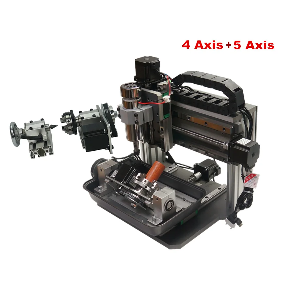 Wood  Router 3020 PCB Metal Engraving Wood Router 4 Axis 5 Axis Woodworking Lathe 500W USB Port Square Line Rail With Sink