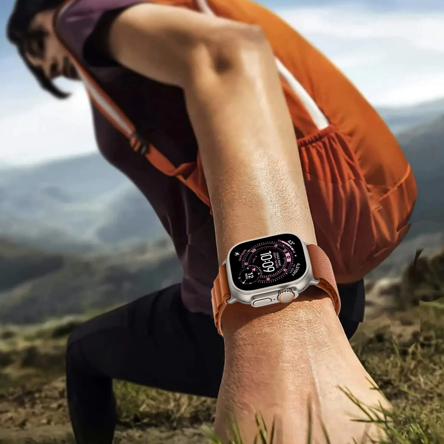 

Original Strap for Apple Watch Ultra Band 49mm 44mm 45mm 40mm 41mm 42mm 38mm Alpine Loop Bracelet Correa Iwatch 9 8 7 SE 6 5 4 3