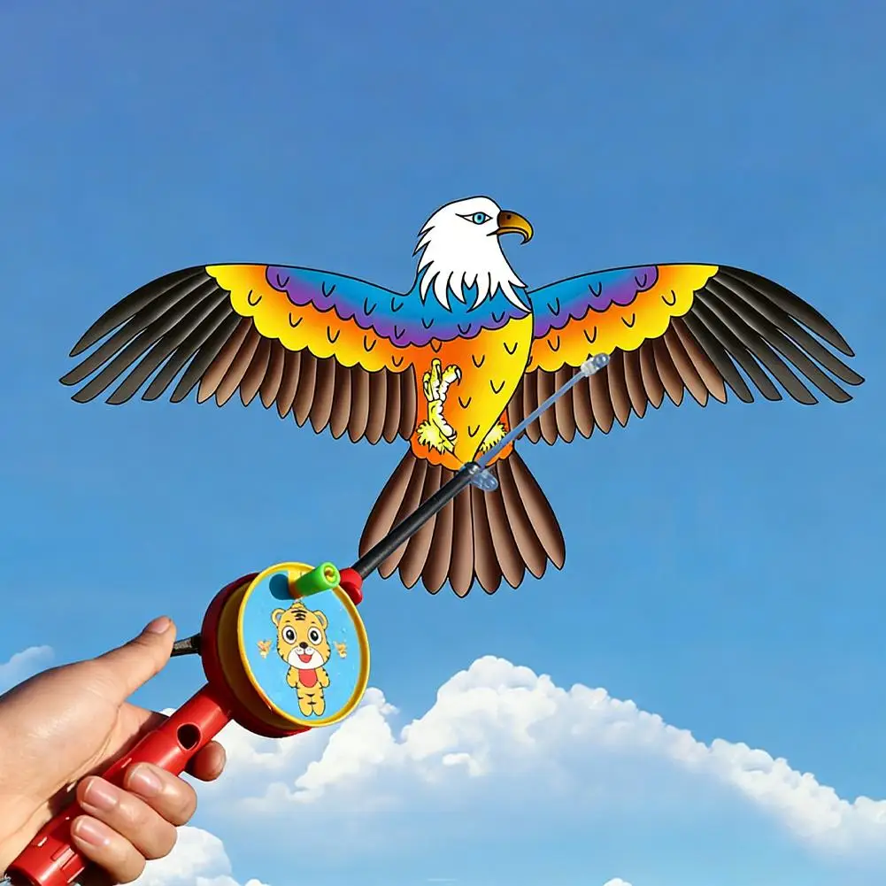 Mini Cometa con Forma de Caña de Pescar para Niños, Mariposa, Golondrina, Loro, Fácil de Volar, Cometas de Pez Dorado para Niños Pequeños, Playa, Parque, Principiantes