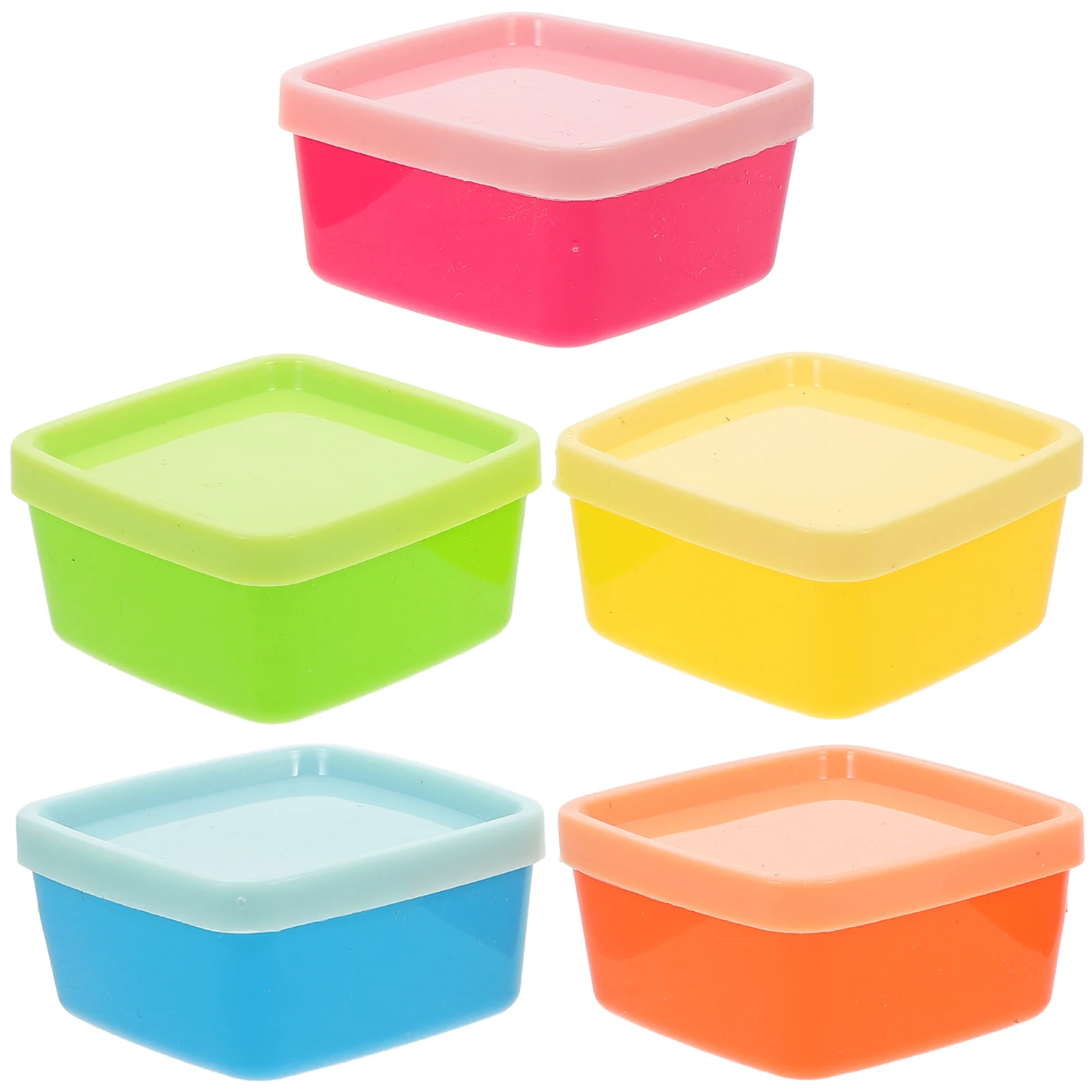 

5 Pcs Snack Storage Box Tiny Containers Dressing Cups Lids Plastic Sauce Boxes Food Preservation Kitchen Bar Supplies