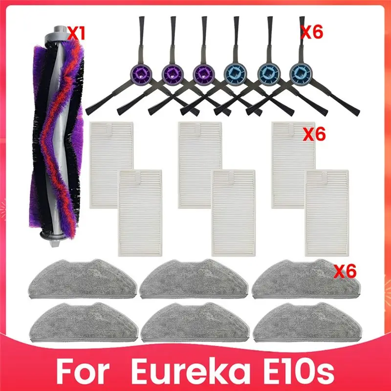 ABKW-Replacement Parts Accessories Kit For Eureka E10s Robot Vacuum Cleaner Main Side Brush Hepa Filters Mop Pad