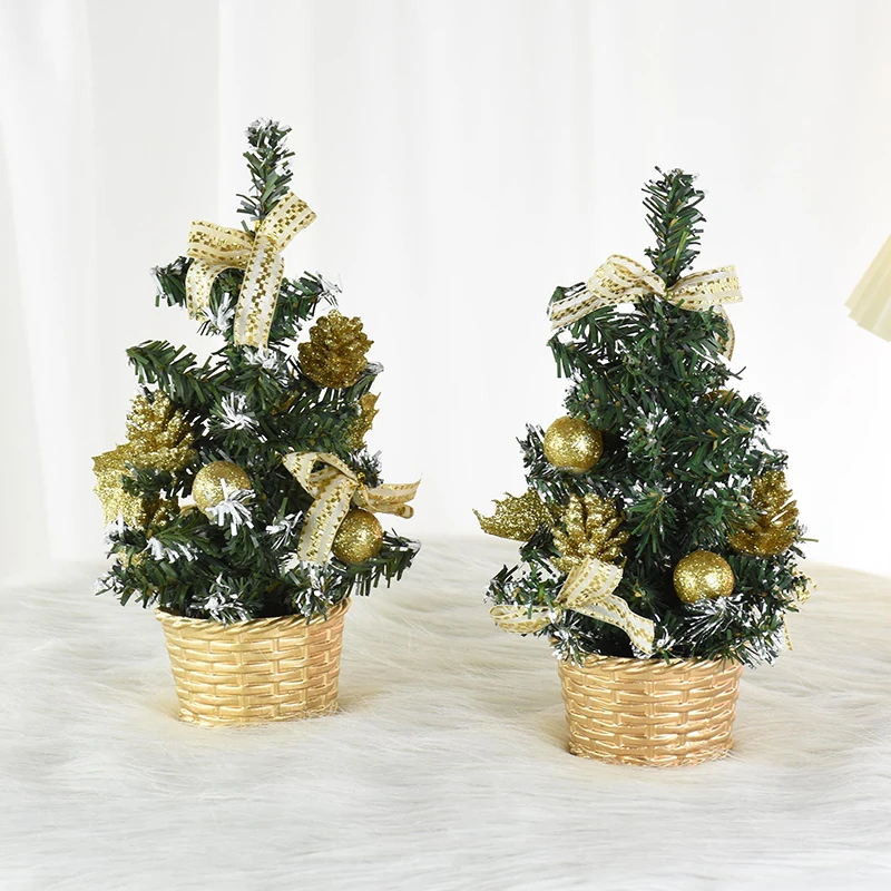 20Cm Mini Kunstmatige Kerstboom Tafelblad Decoratie Home Tafel Xmas Festival Nieuwjaar Feest Decor Navidad Cadeau 2024