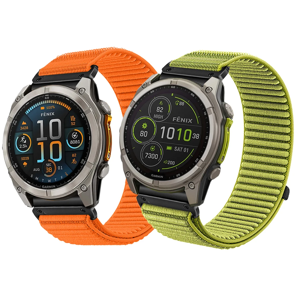 Nylon Loop Strap For Garmin Fenix 8 51mm E 47mm 7 7X Pro Solar 6 6X 5 5X Plus/Epix/Tactix QuickFit 26mm 22mm Watch Band Bracelet
